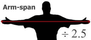 Draw length arm span